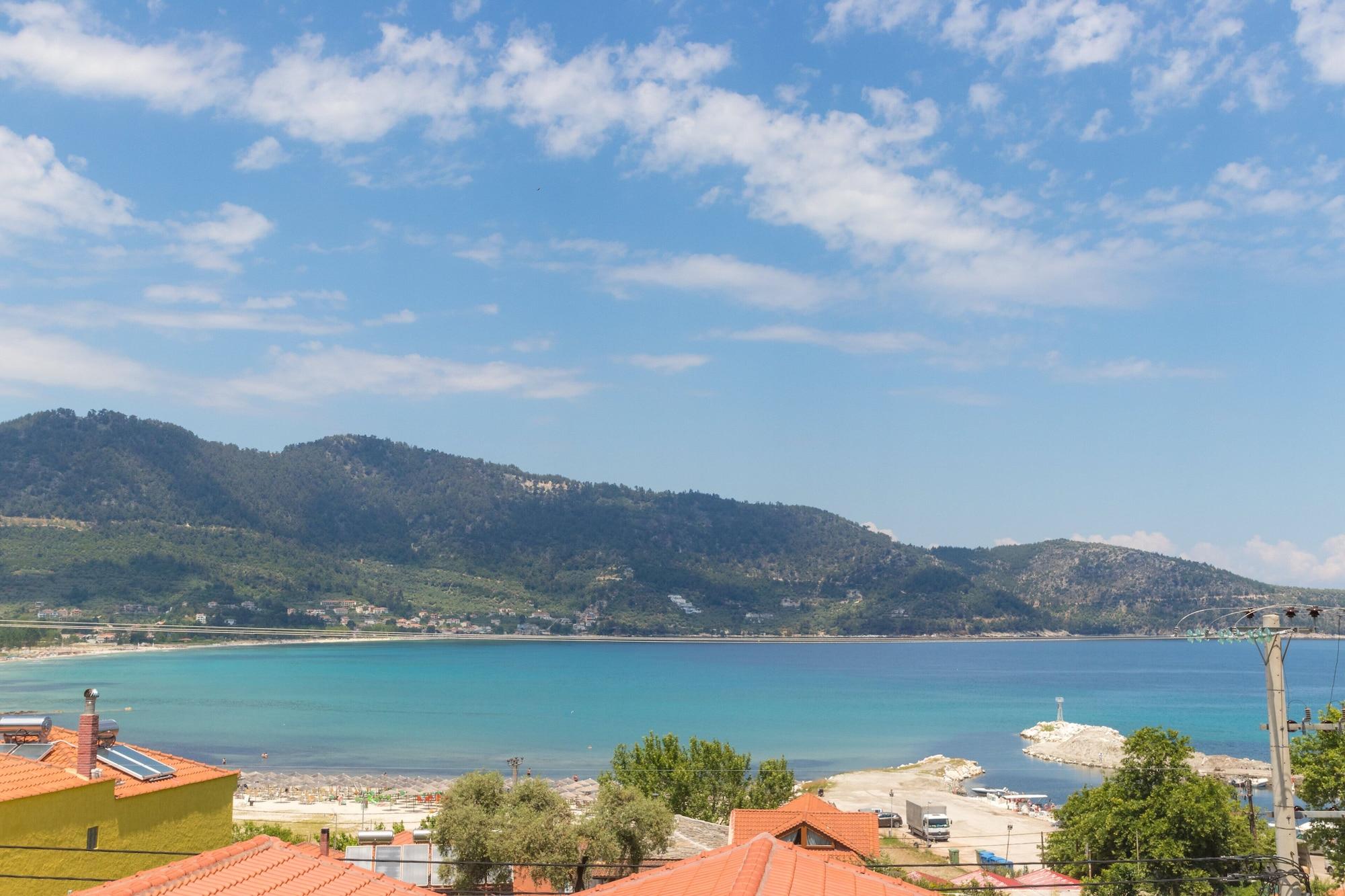 Ntinas Villa With Sea View Skala Potamia  Bagian luar foto