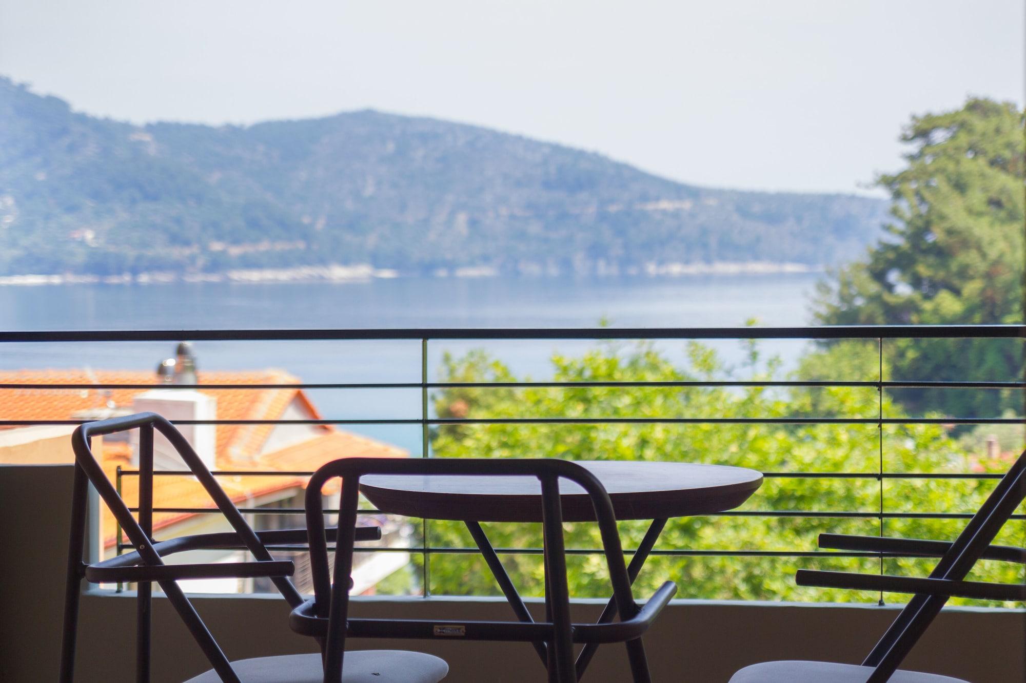 Ntinas Villa With Sea View Skala Potamia  Bagian luar foto