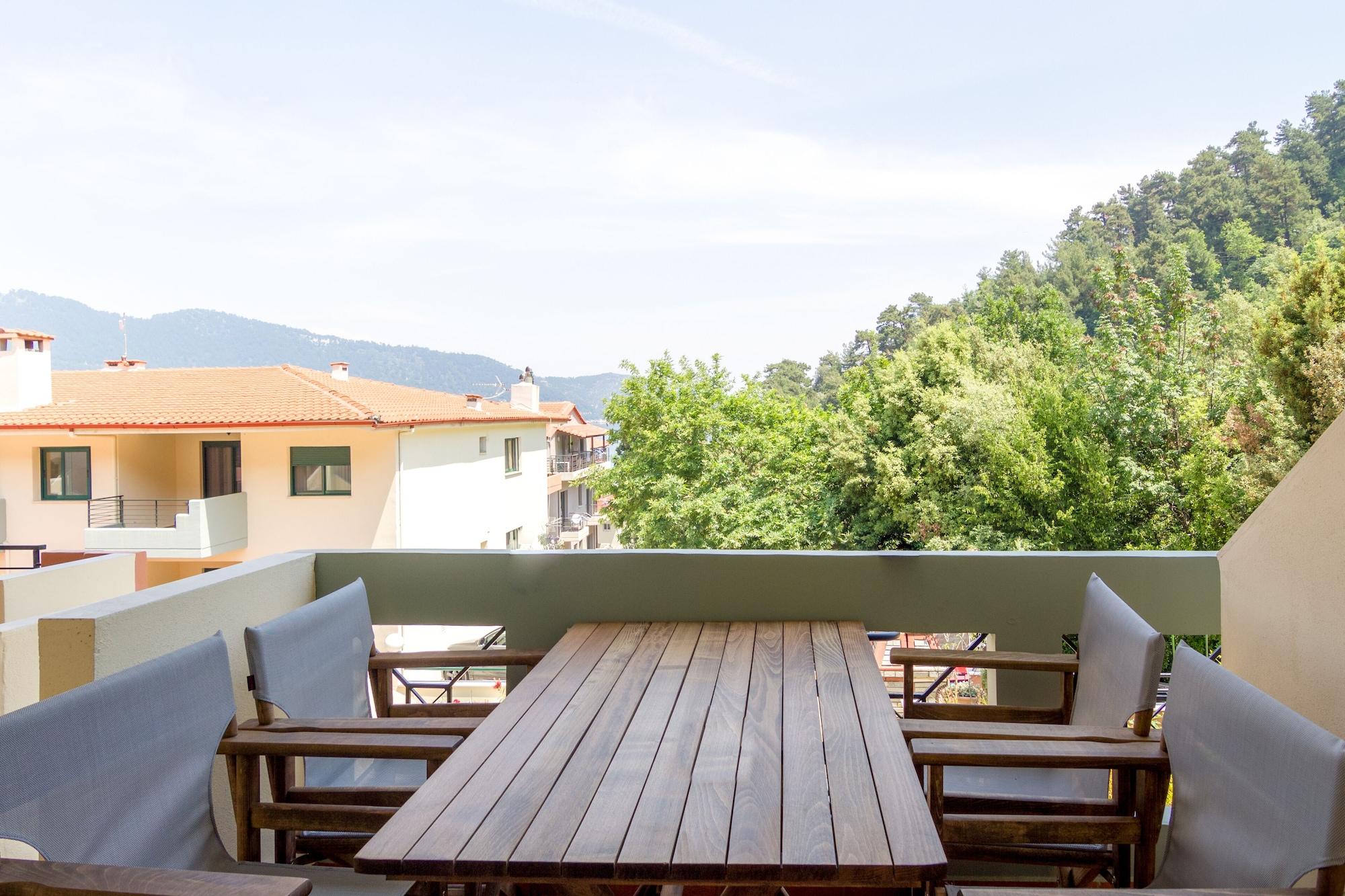 Ntinas Villa With Sea View Skala Potamia  Bagian luar foto