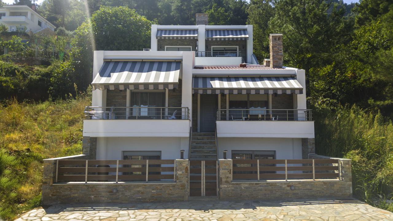 Ntinas Villa With Sea View Skala Potamia  Bagian luar foto