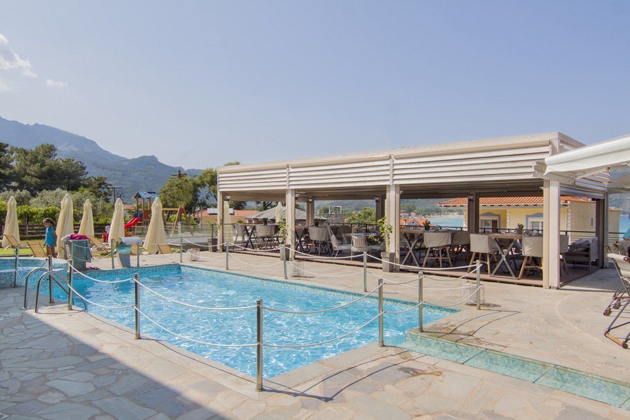 Ntinas Villa With Sea View Skala Potamia  Bagian luar foto