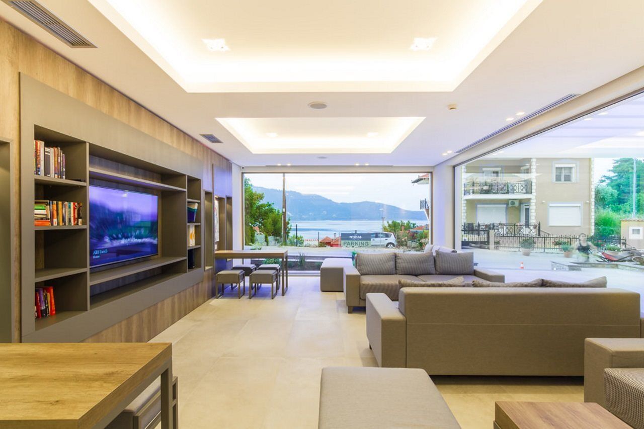 Ntinas Villa With Sea View Skala Potamia  Bagian luar foto